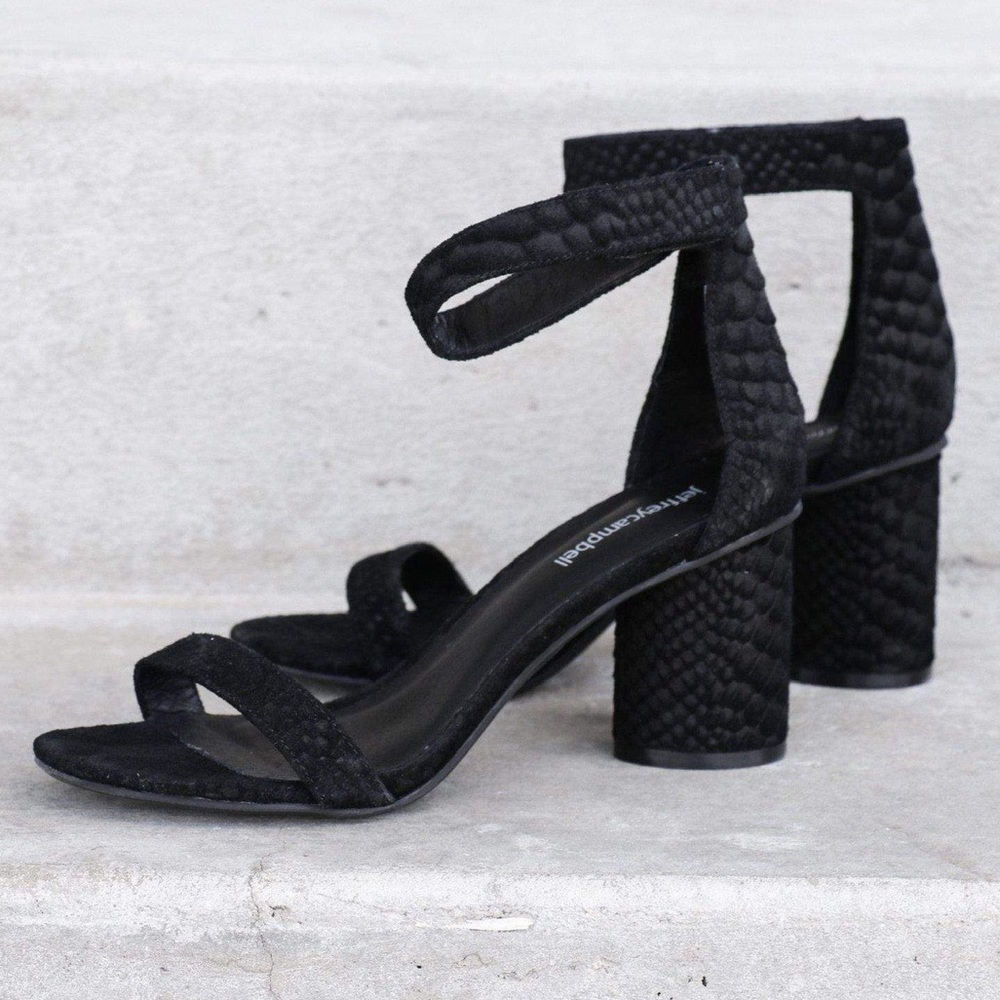 New Jeffrey Campbell Laura Suede Snake Heels